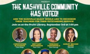 Nashville NAACP  Will Recognize Teachers for Outstanding Service Sept. 3